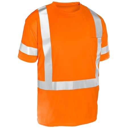 Kishigo XL, Orange, Class 3, Short Sleeve Class 3 T-Shirt 9119-XL